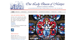 Desktop Screenshot of ourladyqueenofmartyrs.org